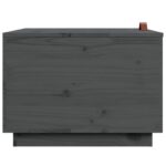 Boîtes de rangement et couvercles 3 pcs Gris Bois massif de pin – Image 6