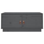 Table basse Gris 80x50x35 cm Bois massif de pin – Image 4