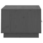 Table basse Gris 80x50x35 cm Bois massif de pin – Image 6