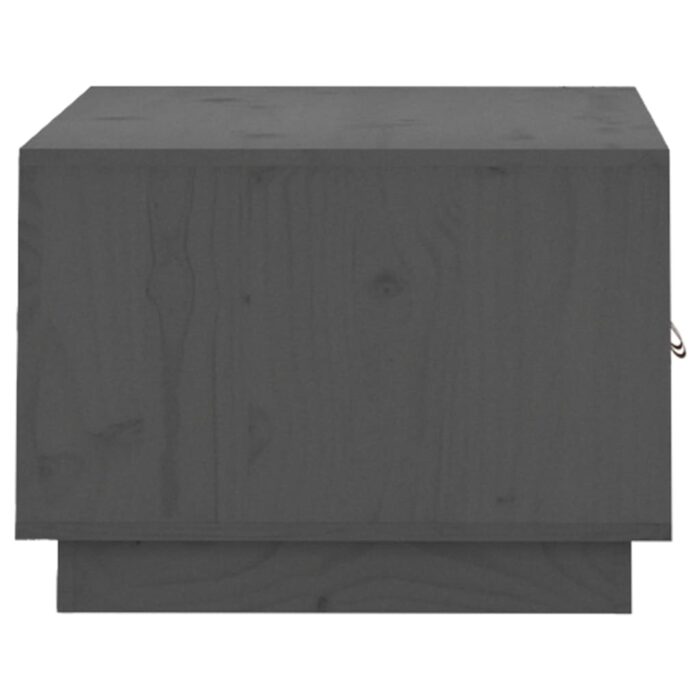 Table basse Gris 80x50x35 cm Bois massif de pin – Image 6