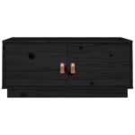 Table basse Noir 80x50x35 cm Bois massif de pin – Image 5