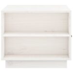 Table basse Blanc 100x50x41 cm Bois massif de pin – Image 6