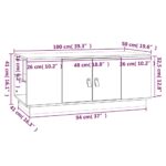 Table basse Blanc 100x50x41 cm Bois massif de pin – Image 8