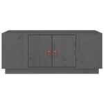 Table basse Gris 100x50x41 cm Bois massif de pin – Image 4