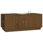 Table basse Marron miel 100x50x41 cm Bois massif de pin – Image 3