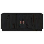 Table basse Noir 100x50x41 cm Bois massif de pin – Image 4