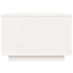 Table basse Blanc 80x50x35,5 cm Bois massif de pin – Image 6