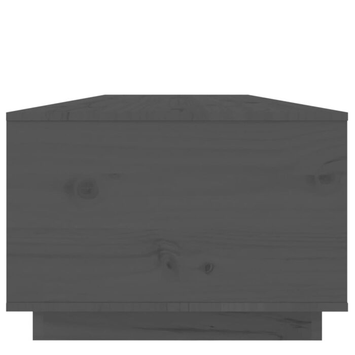 Table basse Gris 100x50x35 cm Bois massif de pin – Image 6