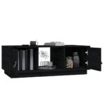 Table basse Noir 100x50x35 cm Bois massif de pin – Image 3