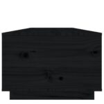 Table basse Noir 100x50x35 cm Bois massif de pin – Image 6