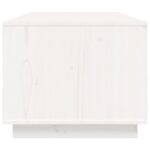 Table basse Blanc 100x50x41 cm Bois massif de pin – Image 5