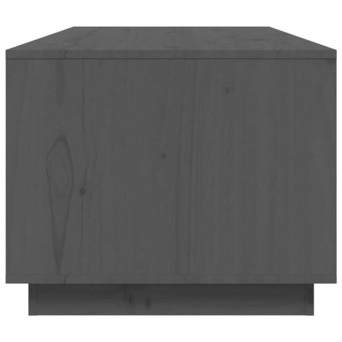 Table basse Gris 100x50x41 cm Bois massif de pin – Image 5