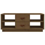 Table basse Marron miel 100x50x41 cm Bois massif de pin – Image 3