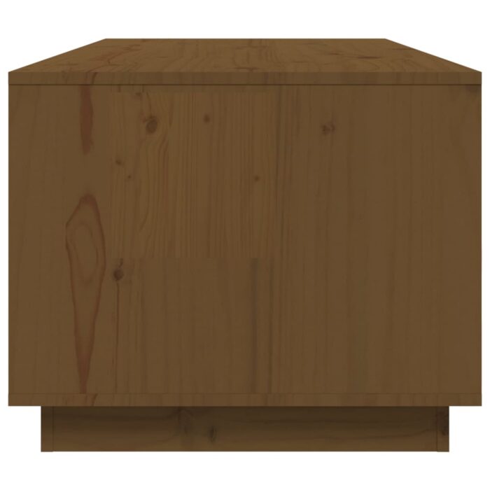 Table basse Marron miel 100x50x41 cm Bois massif de pin – Image 5