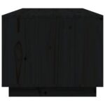 Table basse Noir 100x50x41 cm Bois massif de pin – Image 5