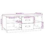 Table basse Noir 100x50x41 cm Bois massif de pin – Image 7