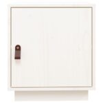 Tables de chevet 2 pcs Blanc 40x34x45 cm Bois de pin massif – Image 4