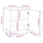 Tables de chevet 2 pcs Blanc 40x34x45 cm Bois de pin massif – Image 8