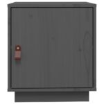 Table de chevet Gris 40x34x45 cm Bois de pin massif – Image 4