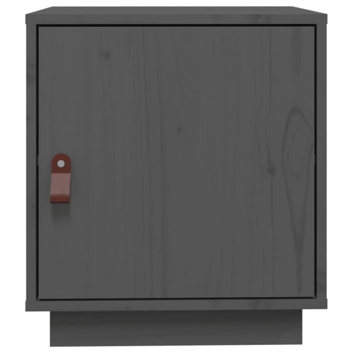 Tables de chevet 2 pcs Gris 40x34x45 cm Bois de pin massif – Image 4