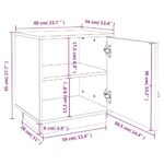 Tables de chevet 2 pcs Gris 40x34x45 cm Bois de pin massif – Image 8