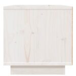 Table de chevet Blanc 40x34x35 cm Bois de pin solide – Image 4