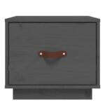 Table de chevet Gris 40x34x35 cm Bois de pin solide – Image 3
