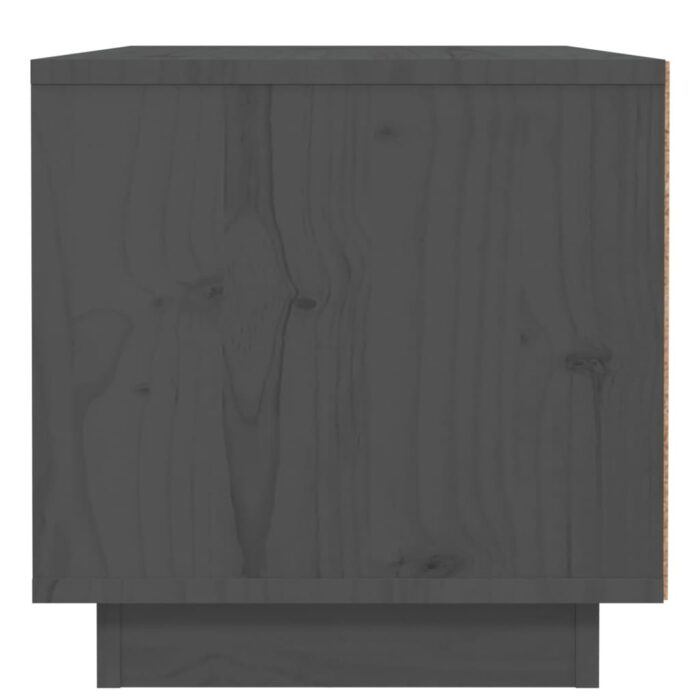 Table de chevet Gris 40x34x35 cm Bois de pin solide – Image 4