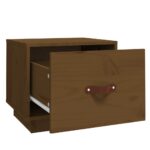Tables de chevet 2pcs Marron miel 40x34x35cm Bois de pin massif – Image 4