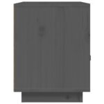 Table de chevet Gris 40x34x45 cm Bois de pin massif – Image 6