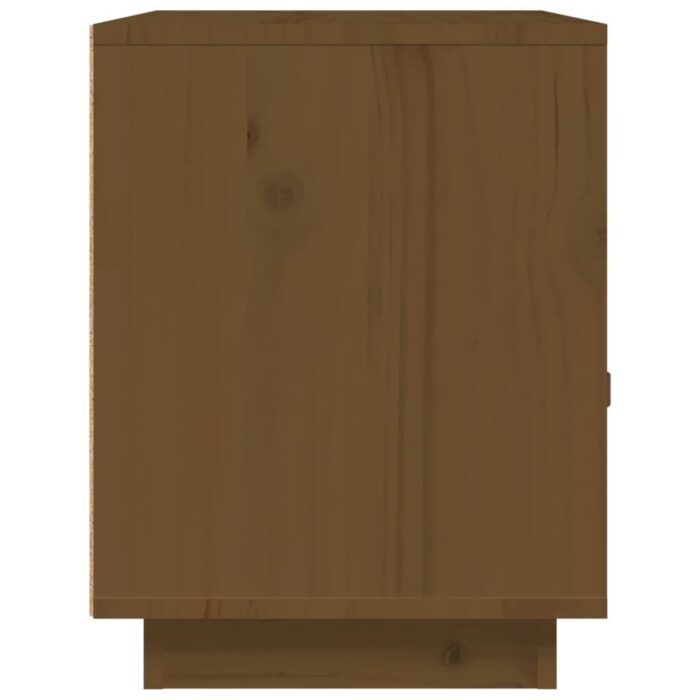 Table de chevet Marron miel 40x34x45 cm Bois de pin massif – Image 6