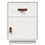 Tables de chevet 2 pcs Blanc 40x34x55 cm Bois de pin massif – Image 4