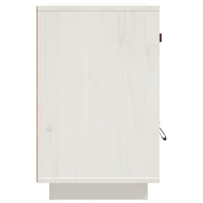 Tables de chevet 2 pcs Blanc 40x34x55 cm Bois de pin massif – Image 6