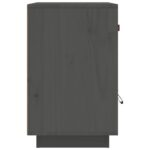 Table de chevet Gris 40x34x55 cm Bois de pin massif – Image 4