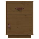 Table de chevet Marron miel 40x34x55 cm Bois de pin solide – Image 3