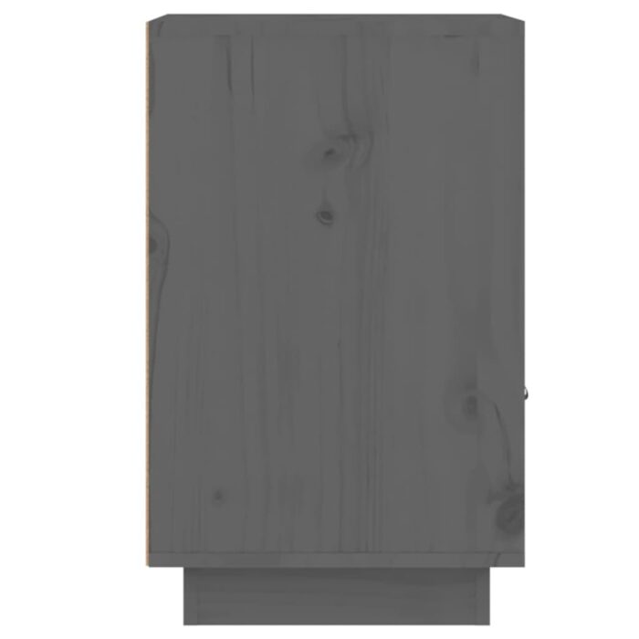 Tables de chevet 2 pcs Gris 40x34x55 cm Bois de pin massif – Image 6