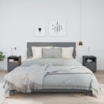 Tables de chevet 2 pcs Gris 40x34x55 cm Bois de pin massif