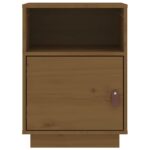 Tables de chevet 2pcs Marron miel 40x34x55cm Bois de pin massif – Image 5