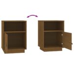 Tables de chevet 2pcs Marron miel 40x34x55cm Bois de pin massif – Image 7