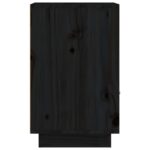 Table de chevet Noir 40x34x55 cm Bois de pin massif – Image 5