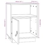 Tables de chevet 2 pcs Noir 40x34x55 cm Bois de pin massif – Image 9
