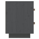 Table de chevet Gris 40x34x45 cm Bois de pin massif – Image 5