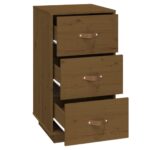  Tables de chevet 2 pcs Marron 40x40x75 cm Bois de pin massif – Image 6