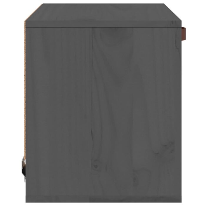 Armoire murale Gris 40x30x35 cm Bois de pin massif – Image 2