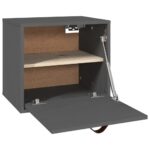 Armoire murale Gris 40x30x35 cm Bois de pin massif – Image 3