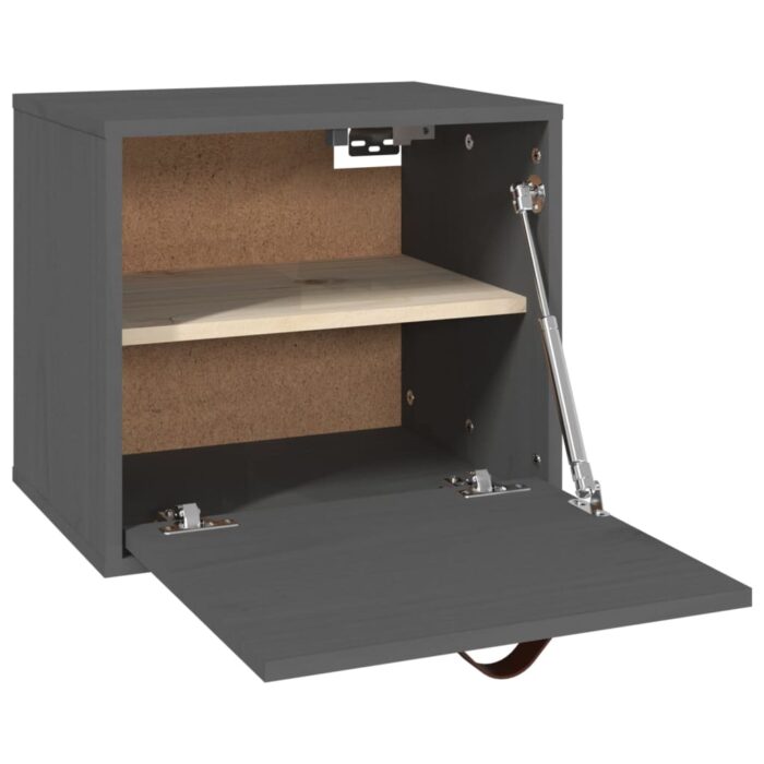 Armoire murale Gris 40x30x35 cm Bois de pin massif – Image 3