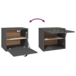 Armoire murale Gris 40x30x35 cm Bois de pin massif – Image 4