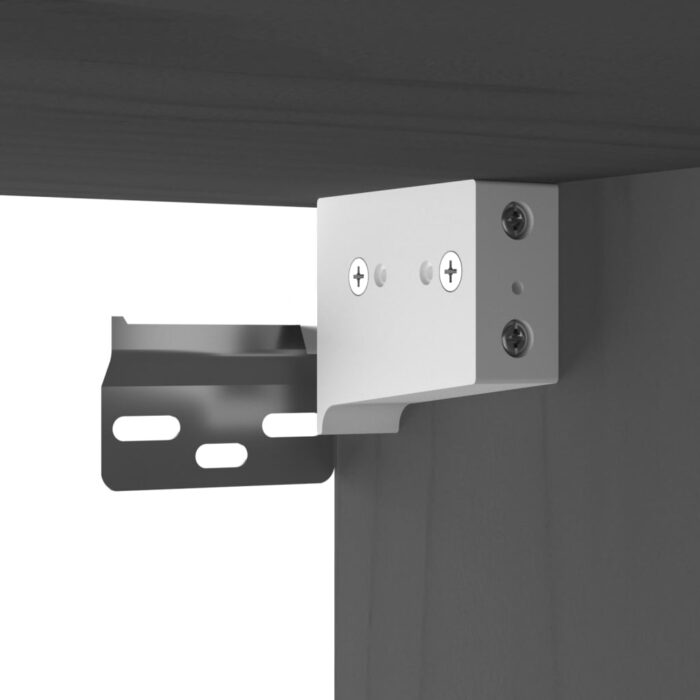 Armoire murale Gris 40x30x35 cm Bois de pin massif – Image 5