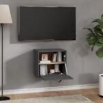 Armoire murale Gris 40x30x35 cm Bois de pin massif – Image 6