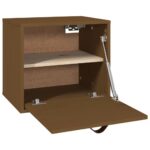 Armoire murale Marron miel 40x30x35 cm Bois de pin massif – Image 3